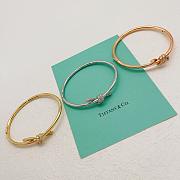 Okify Tiffany Knot Gold Bracelet With Diamond - 4