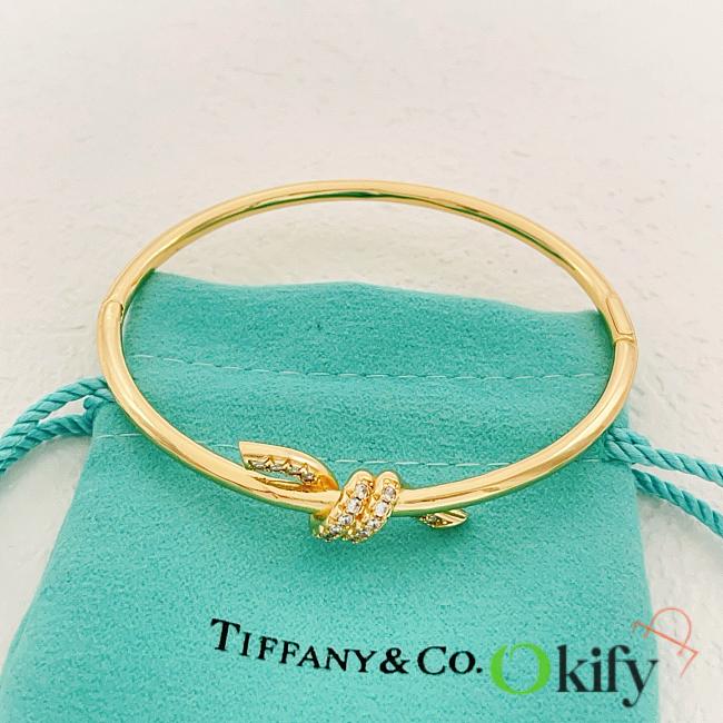 Okify Tiffany Knot Gold Bracelet With Diamond - 1