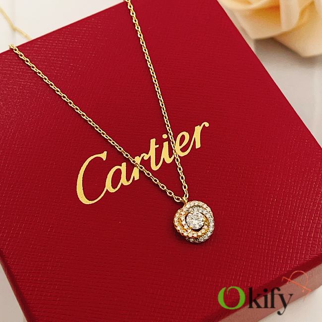 Okify Cartier Gold, Silver And Rose Gold Necklace With Diamond - 1