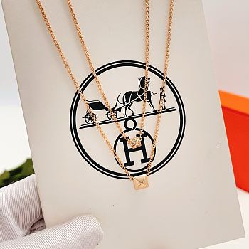 Okify Hermes Rose Gold Necklace 29839