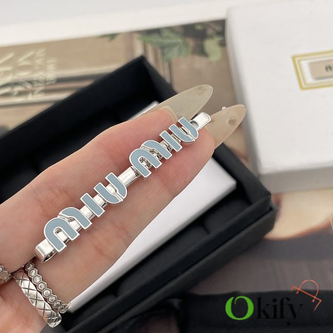 Okify MiuMiu Silver Hair Clip 29843 - 1
