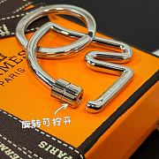 Okify Hermes Horse Head Silver Keyring - 4