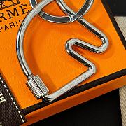 Okify Hermes Horse Head Silver Keyring - 5