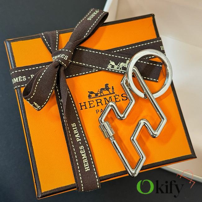Okify Hermes Silver Keyring 29847 - 1