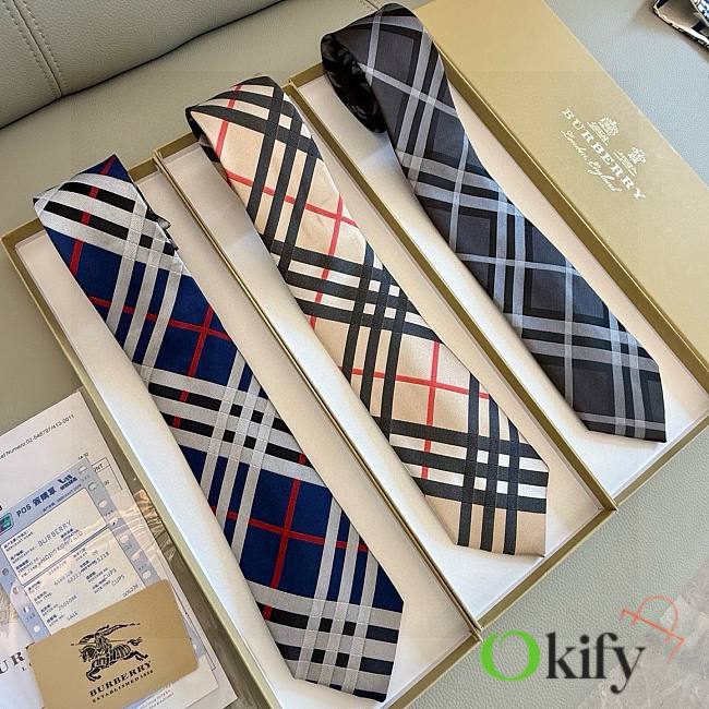 Okify Burberry Jacquard Silk Tie 29849 - 1