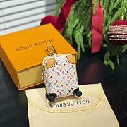 Okify Louis Vuitton x TM White Suitcase Bag Charm  - 1