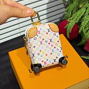 Okify Louis Vuitton x TM White Suitcase Bag Charm  - 2