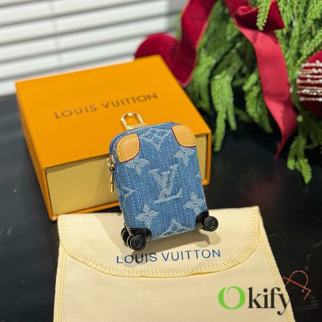 Okify Louis Vuitton Blue Suitcase Bag Charm  - 1