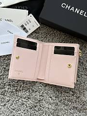 Okify CC Light Pink Caviar Small Wallet 11x10x2cm - 4