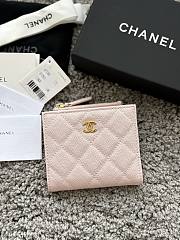 Okify CC Light Pink Caviar Small Wallet 11x10x2cm - 1