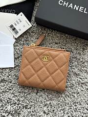 Okify CC Brown Caviar Small Wallet 11x10x2cm - 1