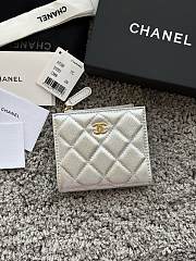 Okify CC Silver Caviar Small Wallet 11x10x2cm - 1
