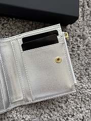 Okify CC Silver Caviar Small Wallet 11x10x2cm - 2