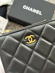 Okify CC Black Lambskin Gold Hardware Small Wallet 11x10x2cm - 6