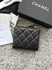 Okify CC Black Lambskin Gold Hardware Small Wallet 11x10x2cm - 4