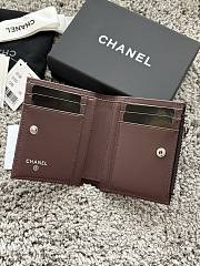 Okify CC Black Lambskin Silver Hardware Small Wallet 11x10x2cm - 6