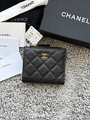 Okify CC Black Caviar Gold Hardware Small Wallet 11x10x2cm - 1