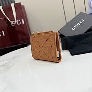 Okify Gucci Brown Small Wallet 876086 10x8cm - 5