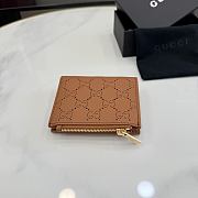 Okify Gucci Brown Small Wallet 876086 10x8cm - 3