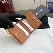 Okify Gucci Brown Small Wallet 876086 10x8cm - 4