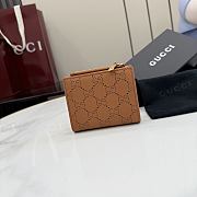Okify Gucci Brown Small Wallet 876086 10x8cm - 2