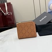 Okify Gucci Brown Small Wallet 876086 10x8cm - 1