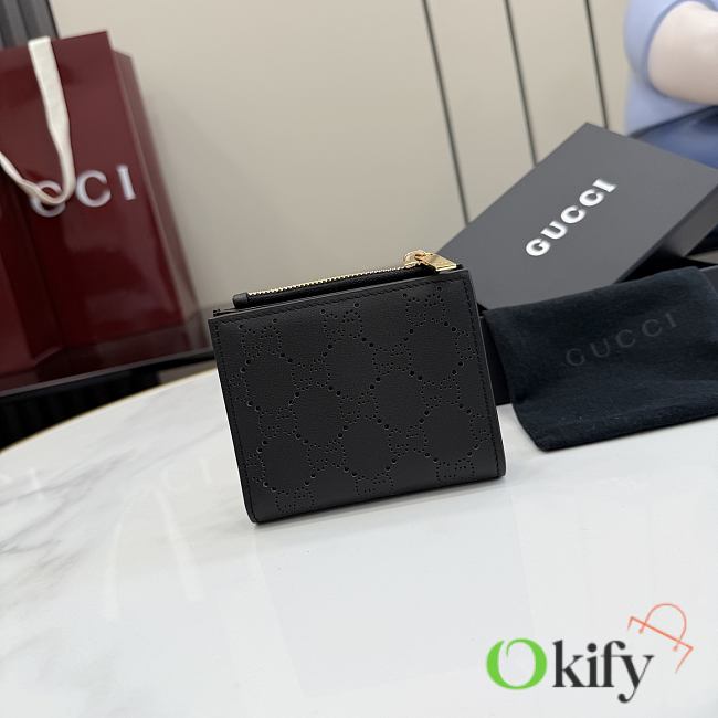 Okify Gucci Black Small Wallet 876086 10x8cm - 1
