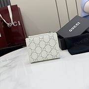 Okify Gucci White Small Wallet 876086 10x8cm - 5