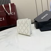 Okify Gucci White Small Wallet 876086 10x8cm - 2