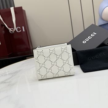 Okify Gucci White Small Wallet 876086 10x8cm