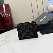 Okify Gucci Black Denim Small Wallet 876086 10x8cm - 5