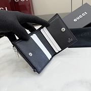 Okify Gucci Black Denim Small Wallet 876086 10x8cm - 2
