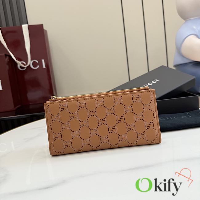 Okify Gucci Brown Long Wallet 876085 19x10x1.5cm - 1