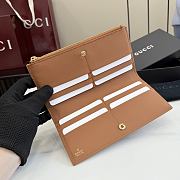 Okify Gucci Brown Long Wallet 876085 19x10x1.5cm - 3