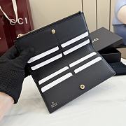 Okify Gucci Black Long Wallet 876085 19x10x1.5cm - 2
