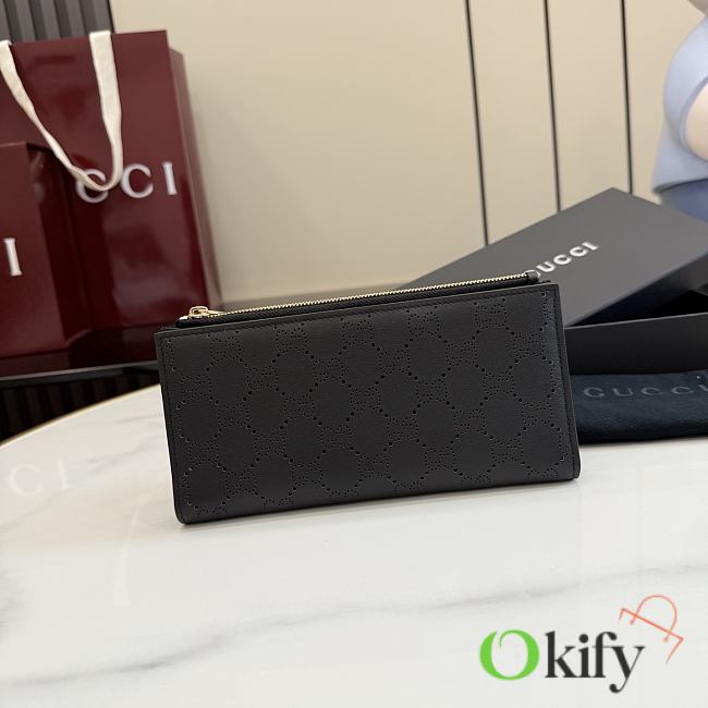 Okify Gucci Black Long Wallet 876085 19x10x1.5cm - 1