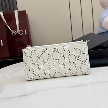 Okify Gucci White Long Wallet 876085 19x10x1.5cm
