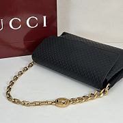 Okify Gucci Large Chain Shoulder Bag Black Leather 857362 36x19.5x9.5cm - 2