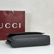 Okify Gucci Large Chain Shoulder Bag Black Leather 857362 36x19.5x9.5cm - 4