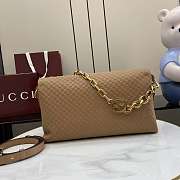 Okify Gucci Large Chain Shoulder Bag Brown Leather 857362 36x19.5x9.5cm - 4