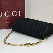 Okify Gucci Large Chain Shoulder Bag Black Suede 857362 36x19.5x9.5cm - 2