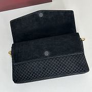 Okify Gucci Large Chain Shoulder Bag Black Suede 857362 36x19.5x9.5cm - 3
