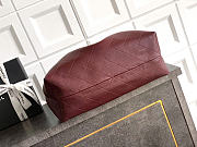Okify CC 26C Hobo Bag Red Burgundy Soft Calfskin 35x45x12cm - 5