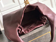 Okify CC 26C Hobo Bag Red Burgundy Soft Calfskin 35x45x12cm - 6