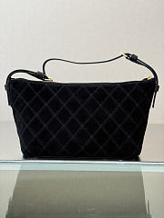 Okify CC 26A Clutch Bag Black Suede 19x13x8cm - 3