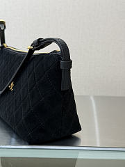 Okify CC 26A Clutch Bag Black Suede 19x13x8cm - 5
