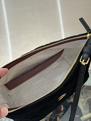 Okify CC 26A Clutch Bag Black Suede 19x13x8cm - 6
