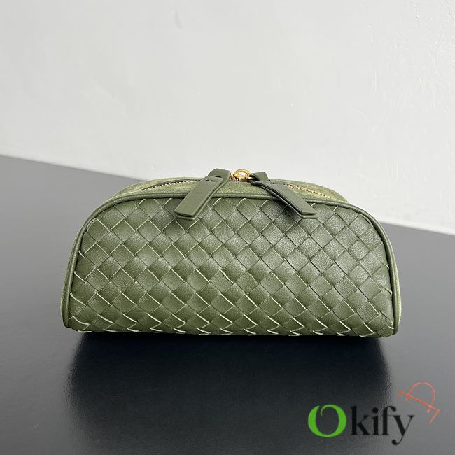 Okify Bottega Veneta Small Nodo Pouch Green 876510 20x10x9cm - 1