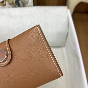 Okify Hermes R.M.S Brown Card Holder 10.5x7x2cm - 6