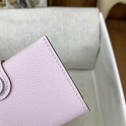 Okify Hermes R.M.S Light Pink Card Holder 10.5x7x2cm - 6
